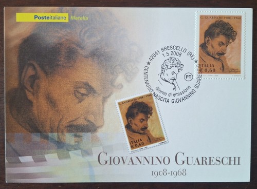 Cartolina giovannino guareschi - cartolina,