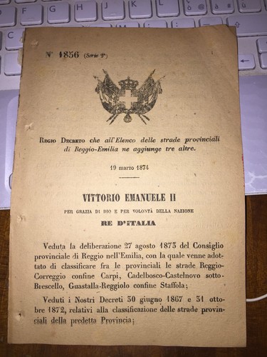 Regio decreto strade pro carpi - decreto,